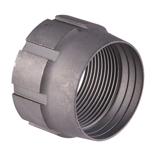 The SAVAGE 116 Barrel Lock Nut is crafted from durable steel and features a blued finish, ensuring reliability and precision for your 112/116 SS top-loading rifles.