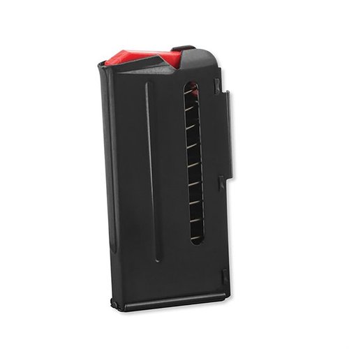 The Savage Model 93 magazine offers reliable performance with a 10-round capacity, crafted from durable blued steel for .22 WMR and .17 HMR calibers.