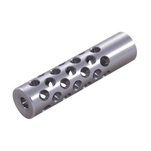 The Shrewd #3 Muzzle Brake features 42 ports for maximum recoil control, reducing felt recoil and muzzle rise, and is compatible with bullets up to .44 caliber.