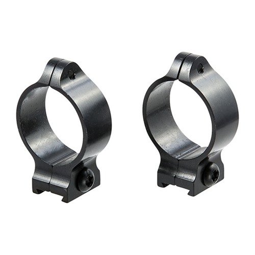 TALLEY 30mm Medium Satin Blue Rings feature low-profile Torx® screws for secure, permanent scope mounting, crafted from durable steel with a sleek finish.