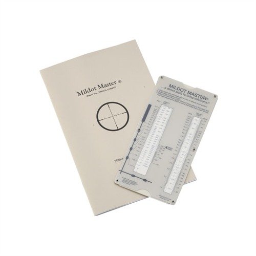 The Mildot Master® offers rapid range calculations, sight correction for bullet drop/wind drift, and precise angle measurements, all in a battery-free analog design.