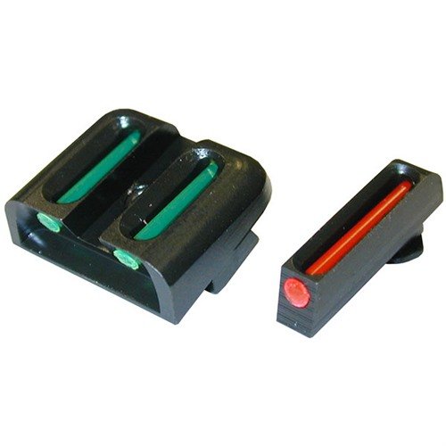 Enhance your shooting with TRUGLO's Fiber Optic Brite-Site Sights for Glock, offering exceptional brightness, durability, and easy installation in any light.