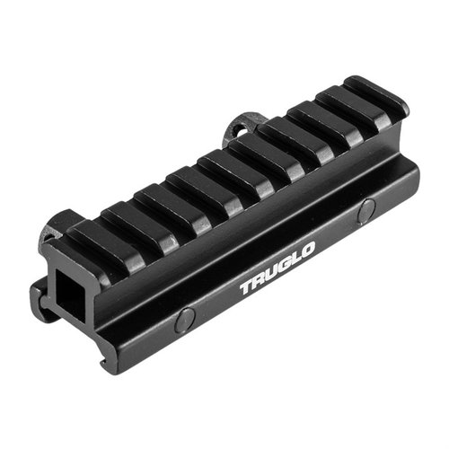 The TruGlo ¾” Picatinny riser mount easily installs on your Flattop AR-15, raising optics for proper shooting posture with durable CNC-machined aluminum.