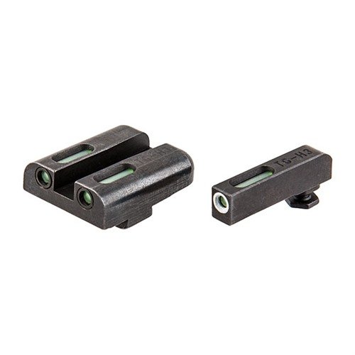 Enhance your Glock with TFX sights featuring Swiss Tritium and fiber optics for 24/7 visibility, rugged steel construction, and a rust-proof finish.