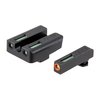 Enhance your Glock® with TFX Pro Night Sights featuring Tritium for illumination, fiber optics for light amplification, and durable CNC machined steel construction.