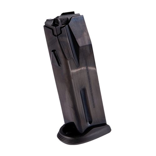 Beretta APX magazines in .40 S&W offer reliable performance, durable steel construction, and a sleek black finish, available in 10, 15, or 18 round capacities.