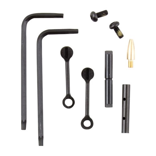 Upgrade your AR-15 with KNS Precision's GEN. 2 MOD. 2 Non-Rotating Pin Set, featuring ultra-low-profile links for minimal protrusion and durable carbon steel construction.
