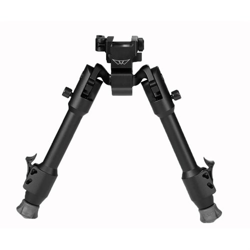 The Warne Skyline Precision Bipod offers quick one-handed height adjustments, smooth cant/pan, durable aircraft grade aluminum, and easy attachment to Picatinny rails.