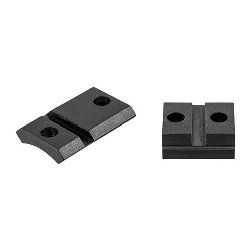 Warne Maxima Steel Bases offer a robust Weaver-style mounting system, sleek low profile, and full-width recoil slots for optimal performance with open sights.
