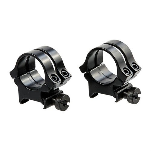 Experience enhanced stability with Weaver's QUAD LOCK RINGS, featuring a high gloss finish and double the holding power for reliable performance on your firearm.