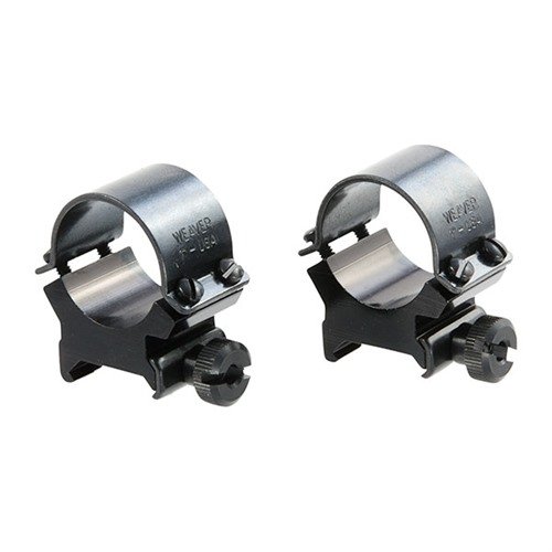 Experience superior clamping power with Weaver's 1" High Gloss Rings, featuring a durable aluminum lower and steel components for reliable performance.