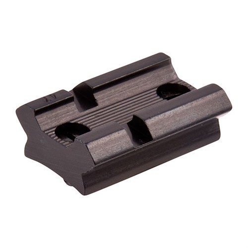 The WEAVER #47M Base offers durable aluminum construction with a polished blue finish, compatible with Top Mount and See-Thru Mount Rings for versatile mounting.