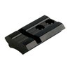 The WEAVER #403 Base offers durable aluminum construction, a polished blue finish, and compatibility with Top Mount and See-Thru Mount Rings for versatile firearm mounting.