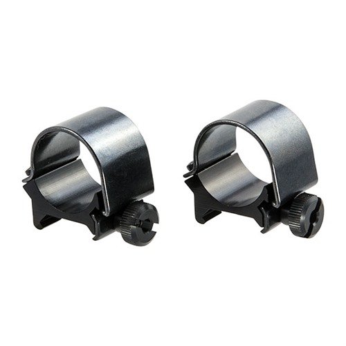 Discover Weaver's TOP MOUNT RINGS in Satin Blue, offering low and medium heights for precise scope mounting, durable aluminum and steel construction.