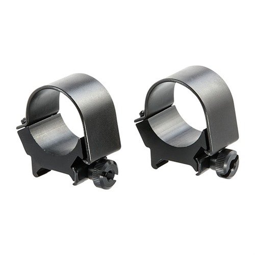 Discover the Weaver 30mm Low Top Mount Rings in Matte Blue, offering durable aluminum and steel construction, perfect for various scope heights and finishes.