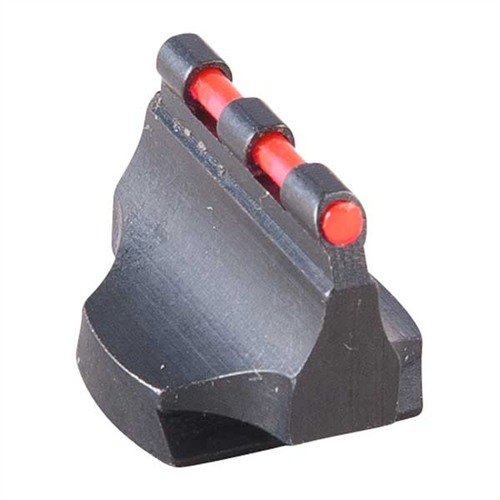 Enhance your shooting accuracy with the Williams Gun Sight 500W Front Sight, featuring a blued steel body and a vibrant red fiber optic insert for improved visibility.