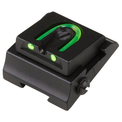 Enhance your rifle's accuracy with Williams Gun Sight's 1/4" WGOS Rear Sight featuring easy-to-see green fiber optics for quick target acquisition in any light.