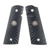 Upgrade your 1911 with Wilson Combat's durable G10 grips featuring a unique starburst design, ambidextrous safety cut, and a sleek black finish.