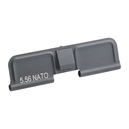 Upgrade your AR-15 with Wilson Combat Ejection Port Covers, featuring caliber markings for easy identification, finished in durable Black Armor-Tuff®.