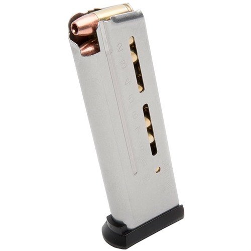 Experience unmatched reliability with the Wilson Combat ETM 9mm 1911 Magazines, featuring a 10-round capacity, smooth feeding, and robust stainless steel construction.