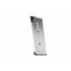 The Wilson Combat 1911 Officer 45ACP magazine features durable 17-7 stainless steel, self-lubricating followers, and a removable base for easy cleaning.