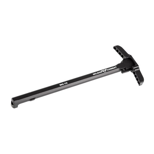 The Wilson Combat AR .308 Ambidextrous Charging Handle offers oversized latches, a durable design, and gas deflection for seamless operation with either hand.
