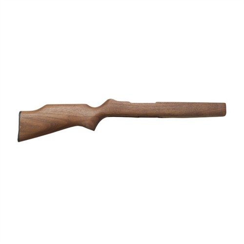 The RUGER 10/22 Raised Youth Stock from WOOD PLUS features a walnut construction with an oil finish, offering a comfortable 11-¼" length of pull for young shooters.