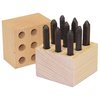 Create custom markings with the 3/32" Steel Figure Stamp Set, perfect for softer steels and metals, featuring durable 1/4" square stamps for precision.