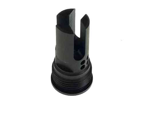 The Guncraft Three Prong Muzzle Brake offers superior recoil reduction, durable steel construction, and compatibility with Guncraft sound moderators, weighing just 56 grams.